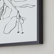 "Citrus Tree Branch" - Art Print in Black by Shina Choi - Frame Close-up
