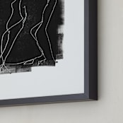 "Woman Abstracted" - Art Print in Noir by Allison Belolan - Frame Close-up