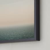 "Softish Sea" - Art Print in Warm Peach by AMANDA LOMAX - Frame Close-up