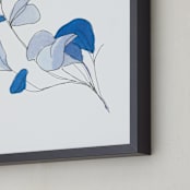 "Eucalyptus Sonnet" - Art Print in Brilliant Blue by Katie Craig - Frame Close-up