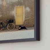 "Island Dog" - Art Print in Yellow Door by Kate Baird - Frame Close-up