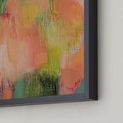 "Homegrown Abstract" - Art Print in Peach by Stacy Kron - Frame Close-up