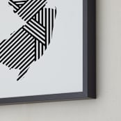"State Lines, New Jersey" - Art Print in Black by Owl and Toad - Frame Close-up