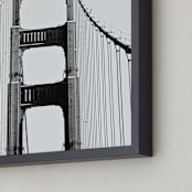 "The Golden Gate Bridge" - Art Print in Black and White by Joelle Segal - Frame Close-up