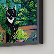 "Indoor Jungle" - Art Print in Teal by Papernoten - Frame Close-up
