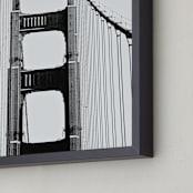 "Golden Gate SF" - Art Print in Black and white by Joelle Segal - Frame Close-up