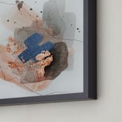 "Divide #3" - Art Print in glacial blue by Christine Olmstead - Frame Close-up