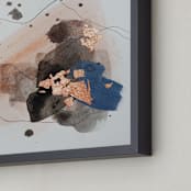"Divide #4" - Art Print in glacial blue by Christine Olmstead - Frame Close-up