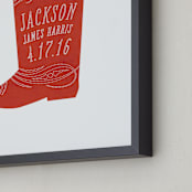 "Giddyup" - Personalized Art Print in Fireball by Olivia Raufman - Frame Close-up