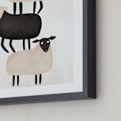 "I got your back" - Art Print in Wool by Maja Cunningham - Frame Close-up