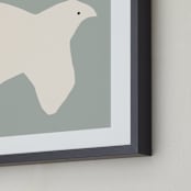 "Summer Dove" - Art Print in Sky Gray Blue by Coit Creative - Frame Close-up