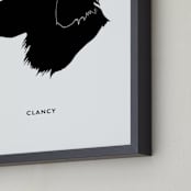 "Pet Silhouette: Custom Print with Text " - Custom Print in Black by Minted - Frame Close-up