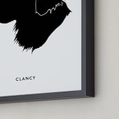 "Pet Silhouette: Custom Print with Text " - Custom Print in Black by Minted - Frame Close-up