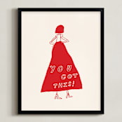 "You Got This" - Art Print in Power Red by Elliot Stokes - Framed
