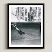"Submerged" - Art Print in Underwater Black and White by Zemina Zaferakis - Framed