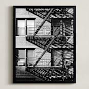 "Up Down NYC" - Art Print in monochrome by lulu and isabelle - Framed