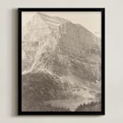 "Glacier National Park" - Art Print in Sepia by Brooke Chandler - Framed