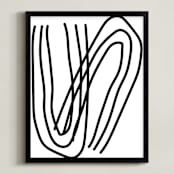 "A Bend in the Road" - Art Print in Snow by Kisco Print Shop - Framed