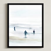 "Surf Dream" - Art Print in deep sea by Jenny Partrite - Framed