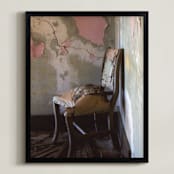 "Take a Seat" - Art Print in Salmon by Eric Eikenbary - Framed