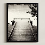 "The Dock" - Art Print in Black and White by Sara Heilwagen - Framed