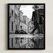 "Milan Reflections" - Art Print in Rainy Grey by Mark Kirby - Framed