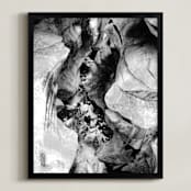 "Rock Formations 2" - Art Print in Black & White by Monica Cheng - Framed