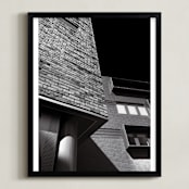 "Architectural Layers 01" - Art Print in Black by Rebecca Humphreys - Framed