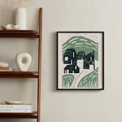 "chalet" - Art Print in Moss by Maja Cunningham - In a Room