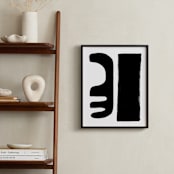 "Abstract Forms" - Art Print in Black and White by Ilana Greenberg - In a Room