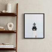 "A Tower of Light" - Art Print in Coastal Gray by Jayna B - In a Room