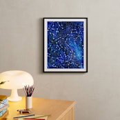 "Constellations" - Art Print in Deep blue by Alexandra Dzh - In a Room