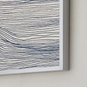 "Rolling Waves II" - Art Print in Deep Ocean by Jayne Alfieri - Frame Close-up