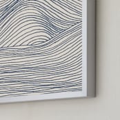 "Rolling Waves I" - Art Print in Deep Ocean by Jayne Alfieri - Frame Close-up