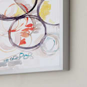 "Abstract No 1" - Art Print in Deep Plum by Kelly Ventura - Frame Close-up