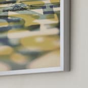 "Letterpress Proof" - Art Print in Worn Blue by 45wall design - Frame Close-up