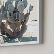 "Blue Cactus" - Art Print in Desert Blue by Wilder California - Frame Close-up
