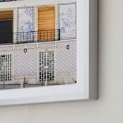 "Tiles of Portugal" - Art Print in Portuguese Tile by Annie Montgomery - Frame Close-up