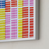 "Gridlocked" - Art Print in Lemon by Jane Colvin - Frame Close-up