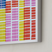 "Gridlocked" - Art Print in Lemon by Jane Colvin - Frame Close-up