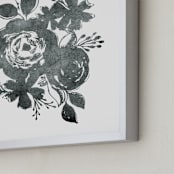 "Dark Florals no. 1" - Art Print in Ink by Alethea and Ruth - Frame Close-up
