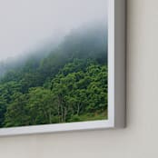 "Foggy mountain" - Art Print in fern by Aniko Levai - Frame Close-up