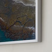 "Making Tracks" - Art Print in Sea Blue by Alaric Yanos - Frame Close-up