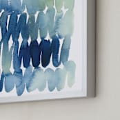"Scribbles in Blue" - Art Print in Indigo by Yao Cheng Design - Frame Close-up