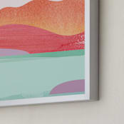 "Looking Far West" - Art Print in Pink Blush by sue prue - Frame Close-up