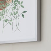 "Paper Leaves" - Art Print in soft green by Erin McCluskey Wheeler - Frame Close-up