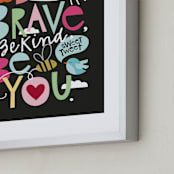 "Rules to live by" - Art Print in Dark Brights by Alethea and Ruth - Frame Close-up