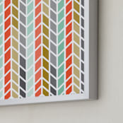 "Knit One Purl Two" - Art Print in Modern Hues by Linda Misiura - Frame Close-up
