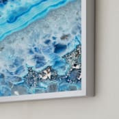 "Blue Geode " - Art Print in bold blue by Shine Haus Collective - Frame Close-up