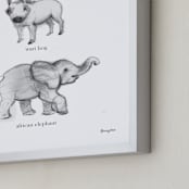 "Wild Babies" - Art Print in mist by Tracy Ann - Frame Close-up